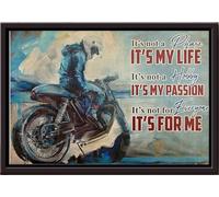 YAASIMOULE Moto - Ce n'est pas une phase dans ma vie - Affiche encadrée sur toile mate