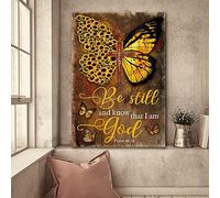 YAASIMOULE Papillon jaune Soyez jusqu'à ce que vous sachiez que je suis Dieu Jésus Portrait Impression sur toile Art mural