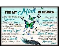 YAASIMOULE Papillon pour ma maman au ciel. On dit qu'il y a une raison. Le temps guérit les blessures. Affiche