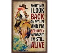 YAASIMOULE Parfois, je repense à ma vie et je me dis que je suis vraiment encore en vie. Affiche de cowgirl