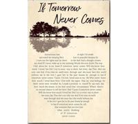 YAASIMOULE Paroles de « If Tomorrow Never Comes », typographie en forme de cœur, Ronan Keating, affiche sur toile encadrée, idée cadeau