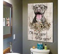 YAASIMOULE Pitbull Oh mes yeux, mes yeux Portrait de Pitbull Impression sur toile Art mural