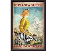 YAASIMOULE Planter un jardin, c'est croire en demain - Affiche encadrée sur toile mate
