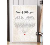 YAASIMOULE Poster Give Little Love Song Lyrics Portrait Wall Art Home Decor