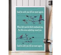 YAASIMOULE Poster God Be With You Song Lyrics Portrait Wall Art Home Decor