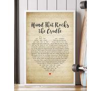 YAASIMOULE Poster Hand That Rocks The Cradle Song Lyrics Portrait Wall Art Home Decor