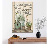 YAASIMOULE Quant à moi et à ma maison, nous servirons le Seigneur Josué 24:15 toile murale