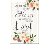 YAASIMOULE Quant à moi et ma maison, affiche décorative, art mural, cadeau pour les amoureux des fleurs et des roses, pendaison de crémaillère, toile tendue sur châssis, impression encadrée