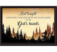YAASIMOULE Repose-toi ce soir, sachant que tout ce qui te préoccupe est entre les mains de Dieu. Affiche Forêt encadrée sur toile mate