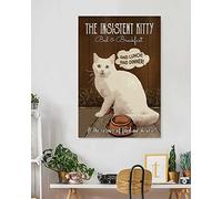 YAASIMOULE Skitongift Décoration murale, Décoration d'intérieur, Décoration de chambre The Insistent Kitty Bed And Breakfast WHITE SHORT HAIR