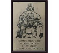 YAASIMOULE Soldat, je ne sais pas comment je vais gagner - Affiche encadrée sur toile mate