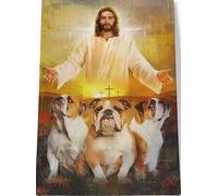 YAASIMOULE Toile 3D Dieu et ses bouledogues