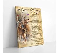 YAASIMOULE Toile murale « Je ne t'ai jamais quitté » représentant un papillon, un cerf et une biche