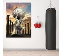 YAASIMOULE Toile murale motivante et positive Atlas Strength