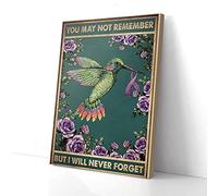 YAASIMOULE Tu ne t'en souviendras peut-être pas, mais je n'oublierai jamais. Impressions sur toile représentant un oiseau Alzheimer. Décoration murale.