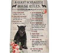 YAASIMOULE Une toile de règles de maison pour un Schnauzer géant