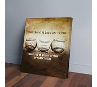 YAASIMOULE Votre talent est un don de Dieu pour vous. Impressions sur toile de baseball