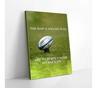 YAASIMOULE Votre talent est un don de Dieu pour vous ; impressions sur toile de rugby, art mural