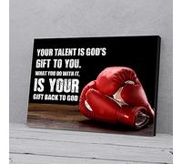 YAASIMOULE Votre talent est un don de Dieu pour vous ; impressions sur toile de talent de boxe ; art mural