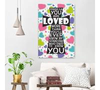 YAASIMOULE Vous êtes aimé plus que vous ne le saurez jamais Romains 5:8 impression sur toile