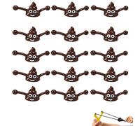 YAAVAAW 15 Pièces Caca Balles Remplissage de Catapulte,Slingshot Jouet Anti Stress Enfant Adulte Blague en Caoutchouc,Jouets de Fête pour Cadeaux Anniversaire Enfant Drôle Idée Jeu Familial