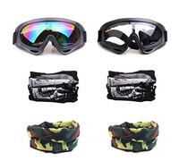 YAAVAAW 2 Pcs Lunettes De Protection De Sécurité Et 4 Pcs Réglable Multi-usages Masque Tactique pour Nerf N-Strike Elite Pistolet Jouet Pistolet Jeu Protection des Yeux