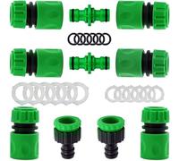 YAAVAAW Lot de 10 Raccords d'arrosage Rapides Ensemble pour Tuyau d'arrosage (6Pcs 1/2" Tuyau Rapides Raccord,2Pcs Double connecteur,2Pcs Connecteur Nez de Robinet)