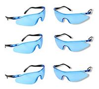 YAAVAAW Lunette de Protection-Lot de 6 Lunettes de Sécurité Transparentes,Lunettes de Protection avec Verres en Plastique, pour Les Enfants Nerf Gun Battles & Le Travail en Laboratoire
