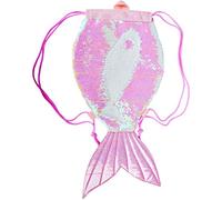 YAAVAAW Sac à Dos Paillettes Sirène Magique,29 * 57cm Sac Réversible Scintillement avec Cordon,Mignon Sacs de Sport Danse Extérieur Voyage Brillant et Tendance pour Filles,Adolescentes,Femmes