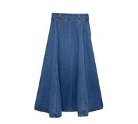 YAAYAGO Jupe Jean Femme Mi Longue Jupe De Jean De Taille Moyenne Haute De Taille Moyenne 3XL 4XL 5XL 6XL Grande Taille De Jean Décontracté Lâche-Bleu-3xl