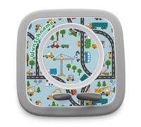 yabaduu Film de Protection Compatible avec Toniebox 2 Accessoires Ajustement Parfait Coque de Protection autocollante avec Design Anti-Rayures pour Enfants Y015 (26 Routes de Jeu, avec Nom)