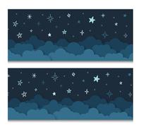 yabaduu Frise Murale 15 x 200cm pour chambre d'enfant sticker mural décoratif autocollant pour enfants filles garçons Y033 (Étoiles)