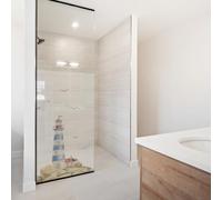 yabaduu YX001-16 Film brise-vue pour cabine de douche, motif phare, aquarelle, en verre dépoli, opaque, imperméable, film décoratif YX001-16 (60 x 90 cm)