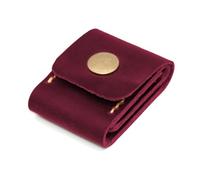 yabaikekeji Étui de rangement en cuir synthétique pour médiators de guitare avec 3 emplacements, Rouge