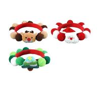 yabaikekeji Lot de 3 colliers à pompons sur le thème de Noël - Motif Père Noël