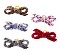 yabaikekeji Lot de 5 élastiques en forme de nœuds pour animaux de compagnie - Doux et sûr - Accessoires faits à la main