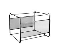 Yabauuop Boite Dossier Suspendu,Boîte D'Fichier En Métal Maillé Boîte Rangement Support,Pliable Fichier Suspendu Pour Bureau Et Maison, Format A4-Contenir 40 Dossiers Suspendus Fournitures De Bureau