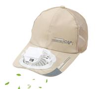 Yabauuop Casquette Ventilée pour Homme, Visière avec Ventilateur et Recharge USB, Régulation 3 Vitesses Respirant Séchage Rapide pour Cyclisme Randonnée Pêche Camping Course