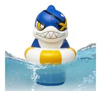 Yabauuop Flotteur De Chlore pour Piscine - Chlorinateur Flottant pour Piscine - Contenant Design Requin pour 4 Comprimés