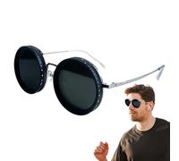 Yabauuop Lunettes De Soleil À Teinte Réglable,à Monture Ronde ND 1 à 9 Niveaux Ajustables | Accessoire Optique Pour Conduite Randonnée Motocyclisme Course Vélo