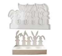 Yabauuop Moule Lapin de Pâques - Moule Créatif De Pâques En Silicone,Insert Pour Porte-Bougie Lapin | pour Insert de Bougeoir, Art en Résine, Décoration d'Intérieur et Ornements en Plâtre