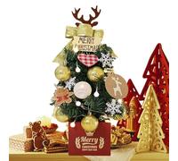 Yabauuop Sapin De Noël | Ornements Réalistes avec Accessoires,Petit Sapin De Noël Artificiel | pour Le Bureau, la Table de Bureau, la Chambre, la Maison, Les Fêtes, Les Vacances d'hiver et la Famille