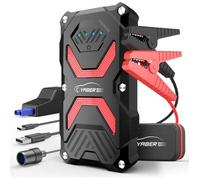 YABER Booster Batterie, 1000A 13800mAh Booster Batterie Voiture Moto (Jusqu'à 6.0L Essence 5.0L Gazole) avec Lamp LED,Deux Ports USB