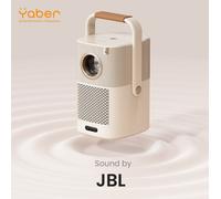 Yaber T2 Projecteur Portable Extérieur Full HD Natif 1080p avec Son JBL, WiFi 6, Bluetooth et Batterie Intégrée