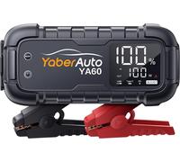 YaberAuto YA60 Booster de démarrage 8000 A, charge rapide 65 W (tous les moteurs essence / diesel 12,0 L) Pack de démarrage portable pour batterie de voiture, boîtier de démarrage, câbles de démarrage