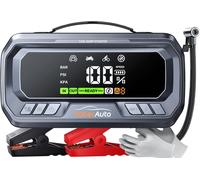YaberAuto YA90 Booster de démarrage 6500 A, batterie externe avec compresseur 160PSI, écran LCD 3.3", entrée/sortie PD 65W, lampe de secours 600 lumens pour démarrage d'urgence