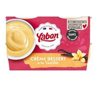 YABON - Crème Vanille Onctueuse et Gourmande, Texture Veloutée pour une Pause Douce (4x120g) - Le Lot De 3
