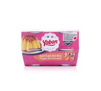 YABON - Dessert Gâteau Riz Caramel, Pots Gourmands Fondants, 4x125g - Lot De 4