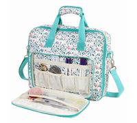 Yabound Organiseur de sac de broderie - Sac de transport pour accessoires de broderie avec plusieurs poches et poignée de transport - Sac de bricolage portable - Fil à broder - 39 x 32 x 6 cm