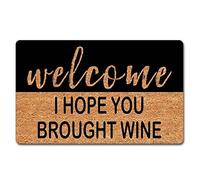 YACANNA Paillasson et Intérieur Extérieur paillasson d'Entree Tapis J'Espère Que Vous Avez Apporté du Vin Paillassons Bienvenue Drôles Paillasson Personnalisé Drôle Maison 40x60cm